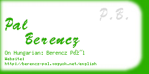 pal berencz business card